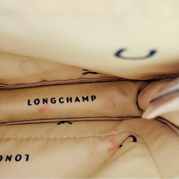 Longchamp Yellow Leather Flap Crossbody Bag Purse Crosshatched 8"W x 5"H x 1.5"D - Picture 16 of 16